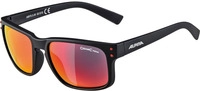 Alpina Kosmic Sonnenbrille (Rahmen schwarz matt | Glas rot verspiegelt | S3)