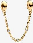 Pandora 14k Gold-plated unique metal blend Silicone Cubic Zirconia Clear...