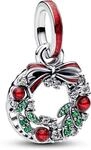 Pandora Weihnachtskranz Doppelter Charm-Anh&auml;nger 794238C01 Charm Anh&auml;nger