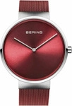 Bering 14539-303, Bering 14539-303 Damenarmbanduhr Rot female, Geh&auml;use aus Edelstahl