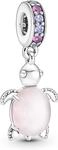Pandora Rosafarbene Meeresschildkr&ouml;te Murano-Glas Charm-Anh&auml;nger 798939C02