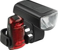 AXA DWN 30/Rear USB Akku Beleuchtungsset - StVZO Schwarz Modell 2025