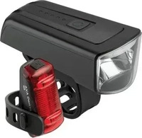 AXA DWN 100/Rear Brake Light USB Akku Beleuchtungsset - StVZO Schwarz Modell...