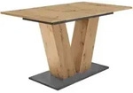M&auml;usbacher Esstisch Teo Asteiche Graphit Ausziehtisch 140-180 x 80 cm