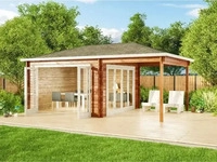Alpholz Gartenhaus Sunshine mit Schleppdach Naturbelassen