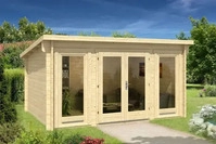 Alpholz Gartenhaus Atrium F Naturbelassen