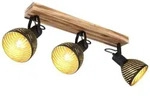 Globo 54660-3 Lenna Strahler Holz Dunkelbraun, 3X E27