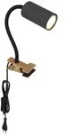 Robby Klemmstrahler Metall Holzoptik Dunkel, 1X Gu10