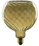 E27 LED Floating Globe 150 twisted smokey grau warmwei&szlig;