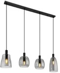 Globo 15789-4HB Garri H&auml;ngeleuchte Metall Schwarz Matt, 4X E14