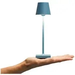 Akku-Tischleuchte Nuindie pocket 210mm delfinblau rund