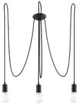 Sollux SL.0370 Kronleuchter EDISON 3 schwarz