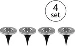 Globo 33414-4 Solarleuchte Edelstahl, 8Xled Solarleuchte Edelstahl, 8X Led