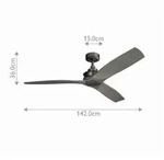 Ried - 56in / 142cm Fan - Anvil Iron