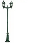 Stehleuchte Firenze, grun, 2.flg., klares Glas