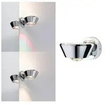LED Wandleuchte Sabik IP44 2700K 800lm / 390lm 230V 9 / 1x4W dimmbar Chrom
