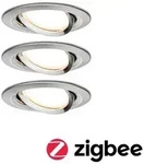 LED Einbauleuchte Smart Home Zigbee Nova Plus Coin Basisset schwenkbar rund 84mm 50&deg;