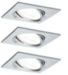 LED Einbauleuchte 3-Step-Dim Nova Coin Basisset schwenkbar eckig 88mm 50&deg; Coin 3x6W
