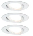 LED Einbauleuchte 3-Step-Dim Nova Coin Basisset schwenkbar rund 84mm 50&deg; Coin 3x6W