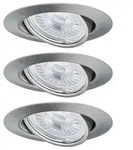 LED Einbauleuchte 3-Step-Dim Base Basisset schwenkbar rund 90mm 20&deg; GU10 3x5W