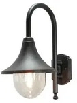 Wandleuchte Bari, schwarz matt, klares Polycarbonatglas