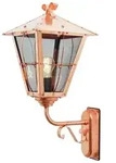 Wandleuchte Fenix, kupfer, klares Glas