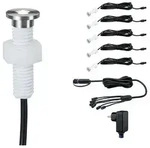 Plug & Shine LED Bodeneinbauleuchte MicroPen II Basisset IP67 3000K 5x0,2W 21VA