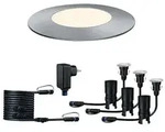 Plug & Shine LED Bodeneinbauleuchte Floor Mini Basisset IP67 3000K 3x2,5W 21VA Silber