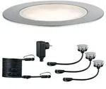 Plug & Shine LED Bodeneinbauleuchte Floor Eco Basisset IP67 3000K 3x1,3W 21VA Silber