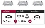 Einbauleuchte Choose Basisset starr IP44 rund 78mm max. 3x10W dimmbar Alu gedreht