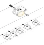 CorDuo Seilsystem Mac II Basisset GU5,3 max. 5x10W 230/12V Wei&szlig; matt Chrom