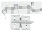LED Strip Profil Duo Montage-Set Fixture 4er Pack Transparent