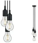 Neordic Pendelleuchte Ketil E27 max. 3x60W Schwarz dimmbar Silikon Metall