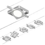 CorDuo LED Seilsystem MacLED Basisset 5x250lm 5x4,5W 3000K 230/12V Chrom matt Chrom