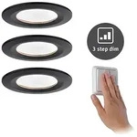 LED Einbauleuchte 3-Step-Dim Nova Coin Basisset starr IP44 rund 78mm Coin 3x6W