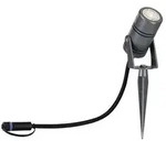 Plug & Shine LED Gartenstrahler Radon Einzelspot IP65 3000K 11W Grau