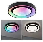 LED Deckenleuchte Rainbow mit Regenbogeneffekt RGBW+ 750lm 230V 22W dimmbar Schwarz