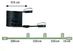 Plug & Shine Kabel 5m 4 Ausg&auml;nge IP68 Schwarz
