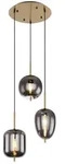 Globo 15345-3MM Blacky I H&auml;ngeleuchte Metall Messingfarben, 3X E14