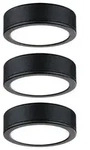 LED Unterschrankleuchte Pukk 3x3,5W 65mm 3x210lm 230V rund Schwarz