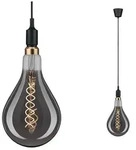 Neordic Pendelleuchte Ketil E27 max. 60W Schwarz dimmbar Silikon Kunststoff