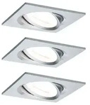 LED Einbauleuchte Nova Coin Basisset schwenkbar eckig 84x84mm 50&deg; Coin 3x6W 3x470lm