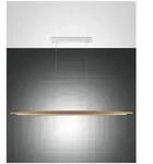 Fabas Luce Ribot Pendelleuchte LED 1x26W Metall und Holz mit Glas Eichenholz