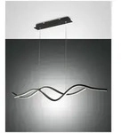 Fabas Luce Sinuo Pendelleuchte LED 2x18W Metall- und Methacrylat Schwarz