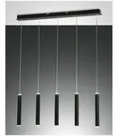 Fabas Luce Prado Pendelleuchte LED 5x 66W Metall- und Methacrylat Schwarz