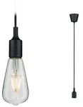 Neordic Pendelleuchte Ketil IP44 E27 max. 20W Schwarz dimmbar Silikon Kunststoff