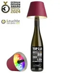 Sompex TOP 2.0 - Bordeaux, RGBW-Akku-Flaschenleuchte