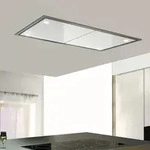 Baumann Carina 120 W - Deckenhaube, 120 x 60 cm, abnehmbarer Motor, Wei&szlig;
