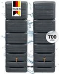 Otto Graf GmbH 4rain SLIM WOOD DECOR Wandtank-Set 700 Liter graphite grey, 2 x SLIM