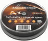 MediaRange MR451, MediaRange - 10 x DVD+RW - 4.7 GB (120 Min.) 4x - Spindel